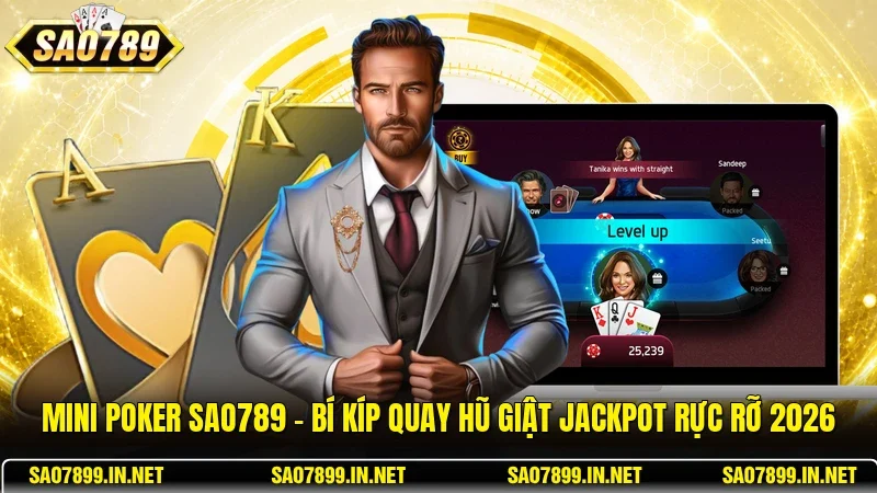 Mini Poker Sao789 - Bí Kíp Quay Hũ Giật Jackpot Rực Rỡ 2026